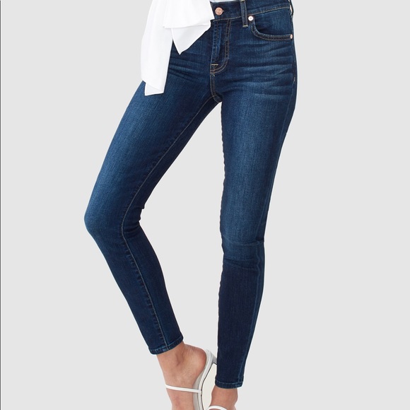 7 For All Mankind Denim - 7 FOR ALL MANKIND DARK WASH SKINNY JEAN SZ 29
